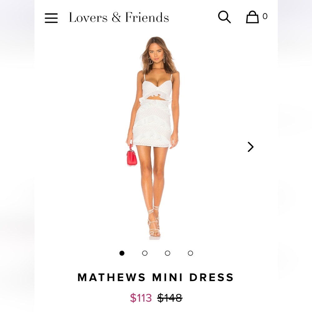 Lovers + Friends Chic White Mini Dress